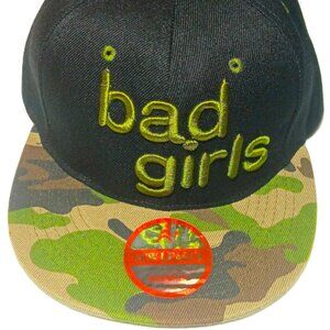BAD GIRLS Camouflage Snapback Baseball Cap